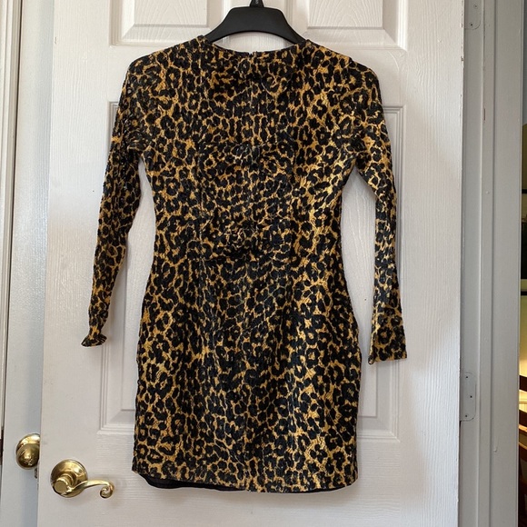 RODARTE x Target Leopard Print Black Lace Mini Dress Bows - Picture 2 of 15